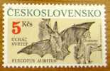 1990 CZECHOSLOVAKIA MNH STAMP BAT BATS - Fledermäuse