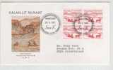 Greenland FDC Block Of 4 26.3.1981 The Painter Jens Kreutzmann  With Cachet  Sent To Denmark - Other & Unclassified