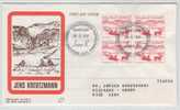 Greenland FDC Block Of 4 26.3.1981 The Painter Jens Kreutzmann  With Cachet  Sent To Denmark - Otros & Sin Clasificación