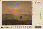 Carte Japon - PEINTURE FRANCE - J-F MILLET - Coucher De Soleil - Japan Sunset Painting Card - Kunst Karte - 37 - Peinture
