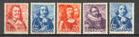 Netherlands 1943 Naval Heros Seehelden Admirals Admiralen De Ruyter Tromp Hein Evertsen - Unused Stamps