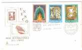 23984)lettera F.D.C. Anno Internaz. Del Libro Con 90£+ 15£+ 50£ Vaticane Da Citttà Del Vaticano A Città - Covers & Documents