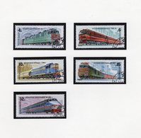 Lokomotiven 1982 Sowjetunion 5175/9 O 4€ Güterzug E-Lok Rangier-Zug Schnellzug Diesellok Trains Set Of USSR CCCP SU - Sonstige (Land)