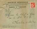 Paix 283 Sur Enveloppe De La Société Générale à Compiègne , Pour Chalon-sur-Saône - 1932-39 Frieden