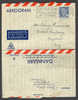 Denmark Aerogram Luftpost Par Avion King Frederik IX 1955 To British Embassy Arrival Cancel Bagdad Iraq - Covers & Documents