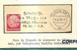 GERMANY - VF TELEGRAM For DEUTCH People EMA Printer Machine 1938 Mar. Hindenburg On Piece - Máquinas Franqueo (EMA)