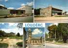 CPSM - LOUDEAC. 5 VUES. POSTE. EGLISE St YVES. JARDIN PUBLIC. LES 3 CROIX DATEE 1999 - Loudéac