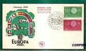 EUROPA-CEPT  - 1960 FRANCE FDC - Yvert # 1266/1267 - 1960