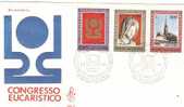 24153)lettera F.D.C. Congresso Eucaristico Con 25£+75£+300£ Vaticane Da Città Del Vaticano A Città - Storia Postale