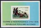US Bicentenaire, Congo Sc395 US Bicentennial, Lexington Battle, Imperf - Unabhängigkeit USA
