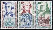 US Bicentenaire, Cameroun ScC227-9 US Bicentennial, Lafayette, Washington, Franklin, Ship - Unabhängigkeit USA