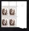 Romania  1974  Albert Schweitzer ** BLOCK OF FOUR  MNH. - Albert Schweitzer