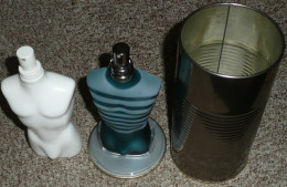 Rare Lot 2 Flacons De Parfum Vide "Le MALE" JEAN-PAUL GAULTIER Boite Conserve - Bottles (empty)