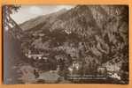 E592 Châtelard Frontière Savoie-Valais Et La Ligne Du Martigny-Châtelard. Sepia. Voyagé 1924 Vers L'Isle Sans Timbre. - Martigny