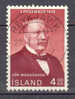 Iceland 1968 Mi. 424    4.00 Kr Jon Magnússon Primeminister Of Iceland  Deluxe REYKJAVIK Cancel !! - Used Stamps