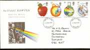 Great Britain 1987 Sir Isaac Newton. FDC  Glasgow. Postmark - 1981-1990 Decimal Issues