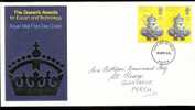 Great Britain 1990 25th Ann.of Queens Awards. FDC  Perth. Postmark - 1981-1990 Decimal Issues