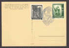 Austria Mi. 858 + 885 Sonderstempel Postkarte Österreicher Katholikentag 1952 Wien Stafansdom Min. €50,- - Storia Postale
