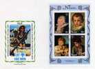 UNICEF Kindertag  1979 Gemälde Kinderköpfe Niue 238/1 + Block 15 2FDC 11€ - UNICEF