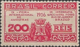 BRAZIL - 9th INTERNATIONAL SAMPLE FAIR, RIO DE JANEIRO 1936 - MH - Nuovi