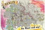 SELTEN!! BERLIN * DIE MAUER MUSS WEG * 1963 GELAUFEN *!! - Berlin Wall