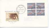 Greenland FDC Shrimps In Block Of 4 1-4-1982 With Nice Cachet Sent To Denmark - Other & Unclassified