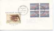 Greenland FDC Shrimps In Block Of 4 1-4-1982 With Nice Cachet Sent To Denmark - Altri & Non Classificati