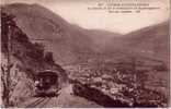 31 - Luchon-Superbagneres - Le Chemin De Fer à Crémaillière De Superbagnères Vue Sur Luchon (train) - Superbagneres