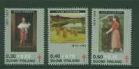 2S0138 Jeune Fille Et Agneau Source Montagne Soir D été Meule De Foin 694 à 696 Finlande 1973 Neuf ** - Unused Stamps