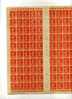 - FEUILLE DE 100 TIMBRES . 3c SEMEUSE ORANGE FOND PLEIN . N°278A Y&T . DATEE 14.12.36 - Full Sheets