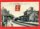 FONTENAY AUX ROSES 1911 LA GARE LOCOMOTIVE VAPEUR CACHET MASSOT BOUCHER 106 RUE BOUCICAUT FONTENAY - Fontenay Aux Roses