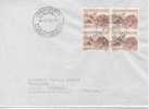 Greenland FDC Block Of 4 4.5.1970 25th Anniversary Of The Liberation Of Denmark Sent To Sweden - Otros & Sin Clasificación