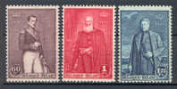 Belgium 1930 Mi. 284-86 Kings Königs Leopold (I&II)& Albert 100 Years Of Independence 100 Jahre Unabhängigkeit €12,- - Ongebruikt