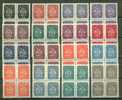 PORTUGAL N° 628 à 643 ** Série Courte En Blocs De 4 - Unused Stamps