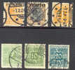 Denmark Postage Due Porto Mi. 3, 6, 9, 12-14 King Christian & Numeral Values €33,20 - Impuestos