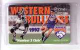 RUGBY  ( Australia Old Rare MINT CARD - LIMITED EDITION  )  Western Bulldogs Card $ 20 - Australia