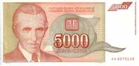 YOUGOSLAVIE   5 000 Dinara  Daté De 1993   Pick 128    ***** QUALITE  XF ***** - Joegoslavië