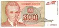 YOUGOSLAVIE   5 000 Dinara  Daté De 1993   Pick 128    ***** QUALITE  XF ***** - Yougoslavie