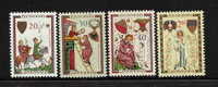 LIECHTENSTEIN - 1962 - Menestrelli - 2° Serie - 4 Valori Nuovi S.t.l.  - IN OTTIME CONDIZIONI. - Unused Stamps