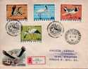 HONGRIE 2536 2537 2540 2541 FDC Premier Jour Oiseau Cigogne Ciconia Storch Stork Ciguena Canard - Cigognes & échassiers