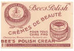 BUVARD CIRAGE BEE´S POLISH CREMES DE BEAUTE POUR TOUS CUIRS FINS SOCIETE GENERALE DES CIRAGES FRANCAIS - Wassen En Poetsen