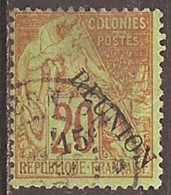 REUNION ISLANDS..1891..Michel # 31...used...MiCV - 13.00 Euro. - Usados