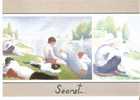 CARTE REPRODUCTION TABLEAU SEURAT BAIGNADE A ASNIERES CALENDRIER 94 ATTENANT - Tennis