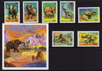 Tanzanie 1991  éléphants ++ Yv.796/802 BF.141** Postfrich ++ Mint N.H - Elephants