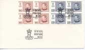 Greenland FDC Block Of-4 Queen Margrethe Complete 24-10-1974 - Otros & Sin Clasificación