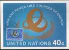 CPJ ONU 1981 Sciences Energies Renouvelables & Nouvelles Emblème - Autres & Non Classés