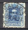 Spain King Alfons Mi. 292A W. Control Number Perf 13 X 12 3/4 Perforation ERROR Two Big Teeth Deluxe MALAGA 1924 Cancel - Plaatfouten & Curiosa