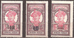 MARTINIQUE..1922..Michel # 81-83...MLH. - Unused Stamps