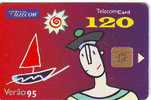 PORTUGAL TELECOM CARD 120 VERAO 95 ETAT COURANT - Portugal