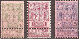 BELGIUM..1894..Michel # 61-63...MLH...MiCV - 10 Euro. - 1894-1896 Tentoonstellingen